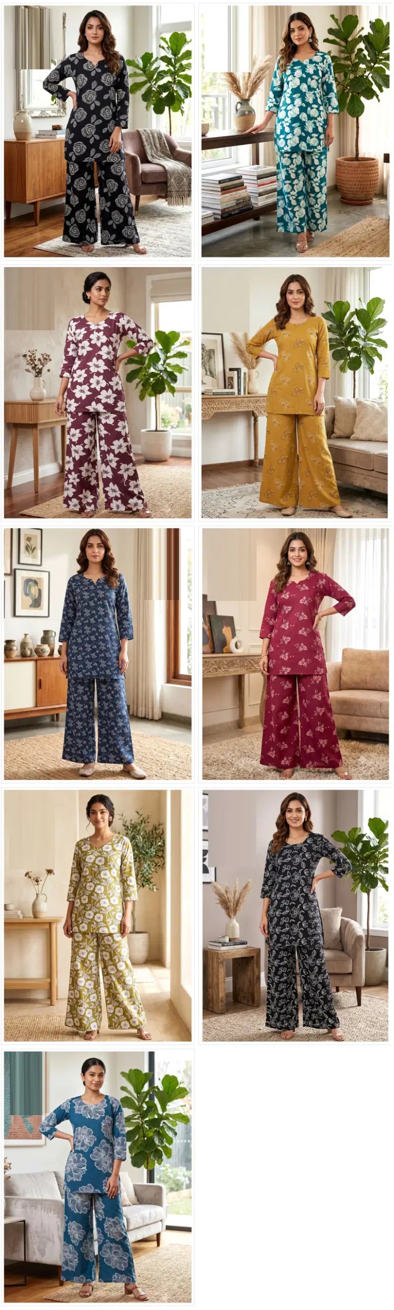 Lrc 16 Rayon Printed Co Ord Set Collection