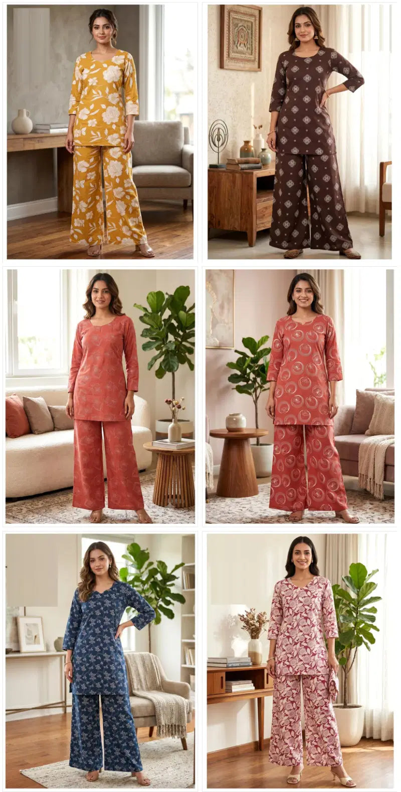 Lrc 16 Rayon Printed Co Ord Set Collection