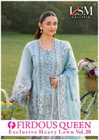 Lsm Firdous Queen Vol 20 Lawn Cotton Karachi Dress Material