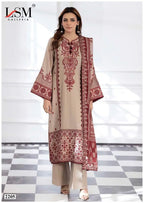 Lsm Parian Dream Vol 22 Lawn Cotton Digital Printed Dress Material