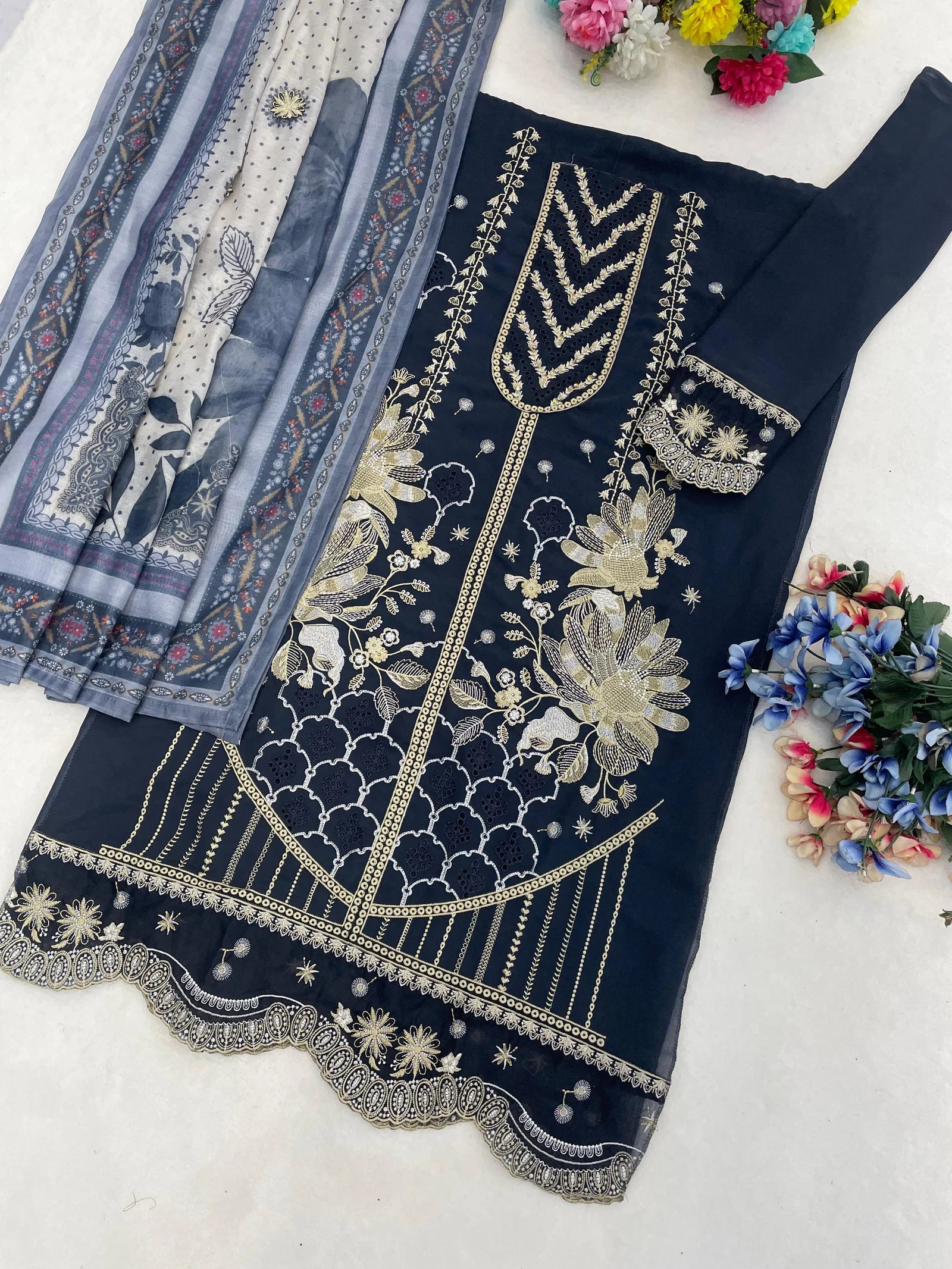 Mah E Rooh 4224 A To E Faux Georgette With Embroidered Salwar Kameez