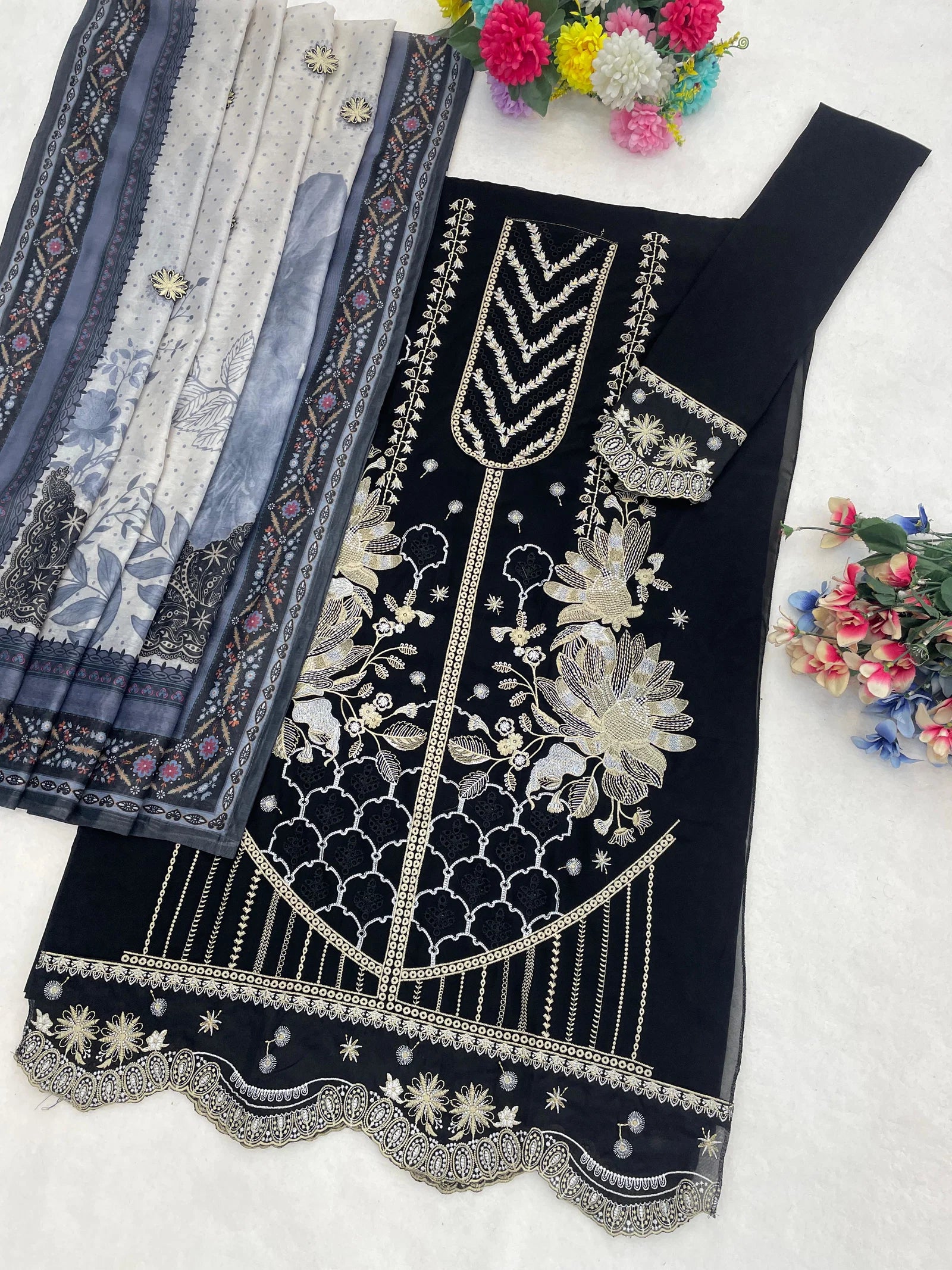 Mah E Rooh 4224 A To E Faux Georgette With Embroidered Salwar Kameez