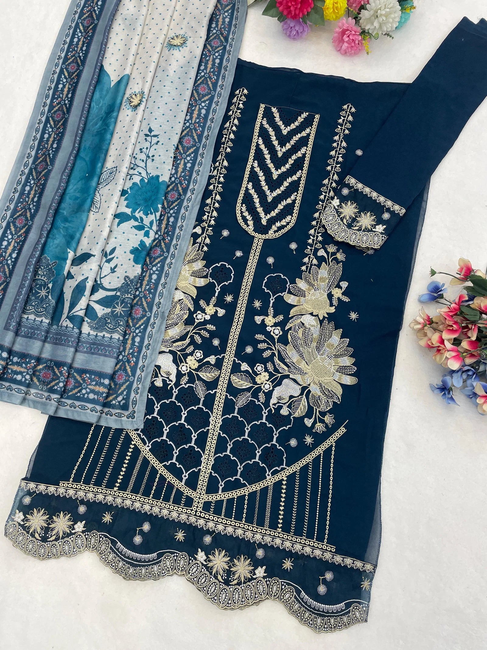 Mah E Rooh 4224 A To E Faux Georgette With Embroidered Salwar Kameez