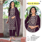 Mah E Rooh 4233 A To D Chiffon With Embroidered Salwar Kameez