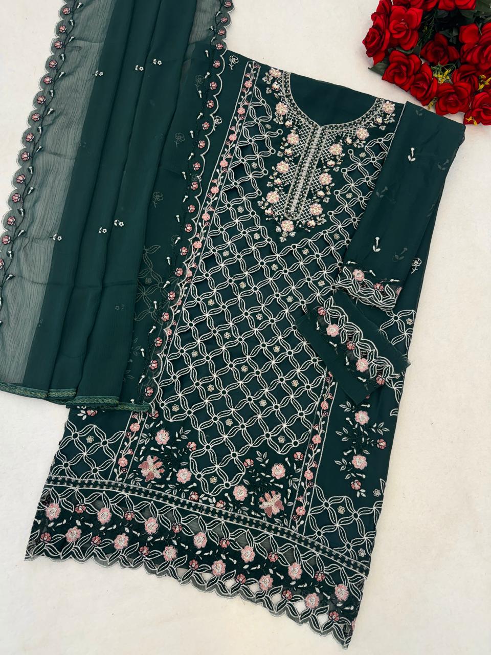 Mah E Rooh 4233 A To D Chiffon With Embroidered Salwar Kameez