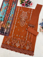 Mah E Rooh 4234 A To D Cambric Cotton Embroidered Salwar Kameez