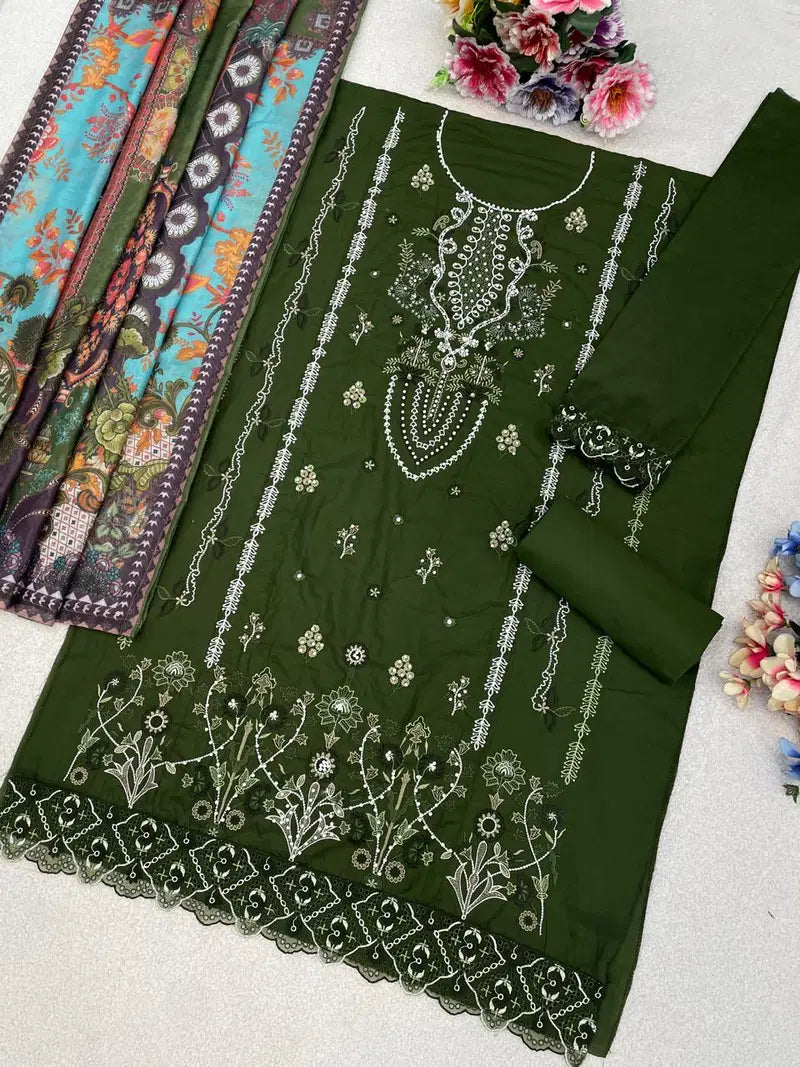 Mah E Rooh 4234 A To D Cambric Cotton Embroidered Salwar Kameez