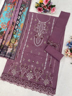 Mah E Rooh 4234 A To D Cambric Cotton Embroidered Salwar Kameez