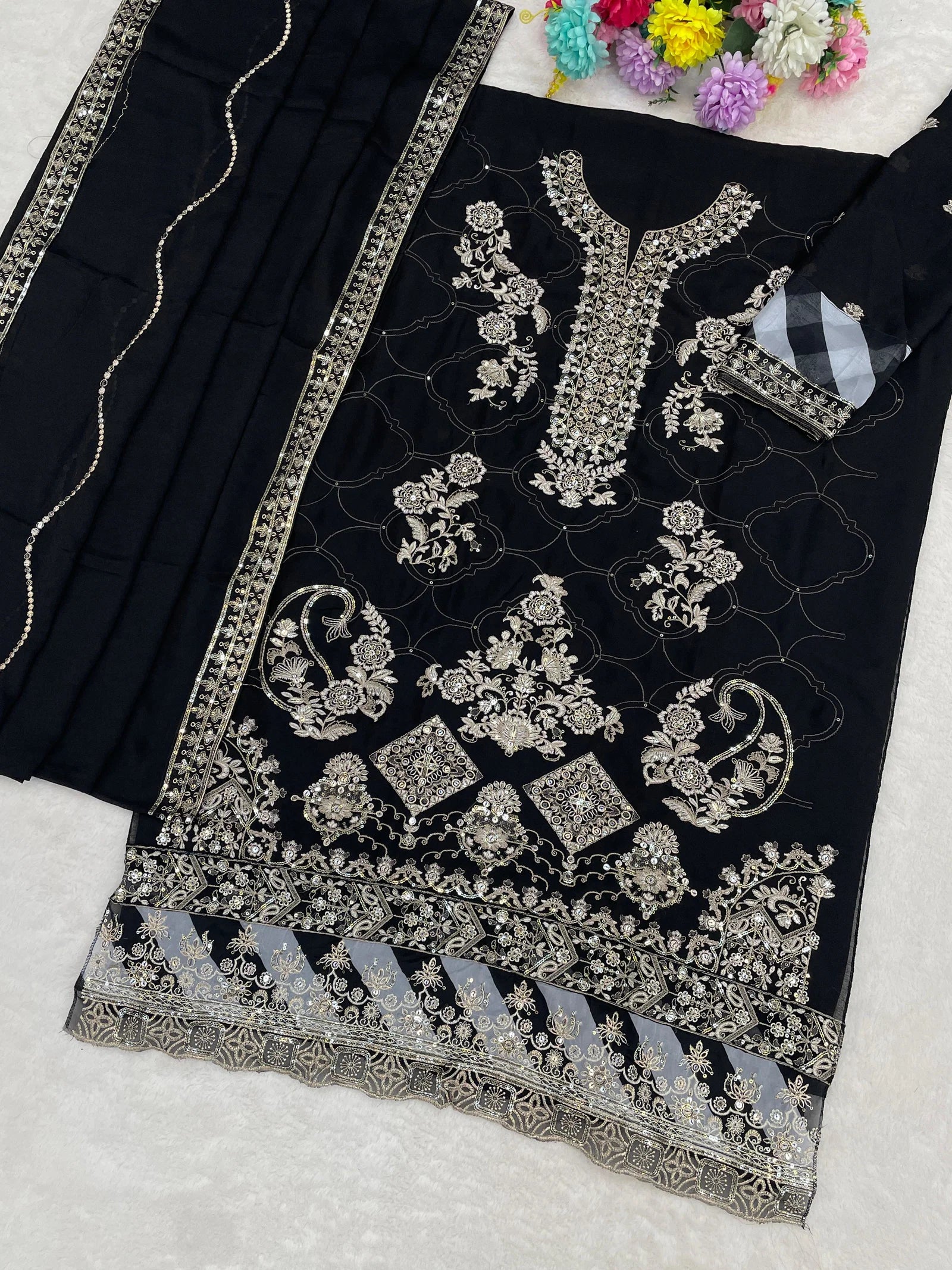 Mah E Rooh 4238 A To D Rangoli Crush Embroidered Salwar Kameez