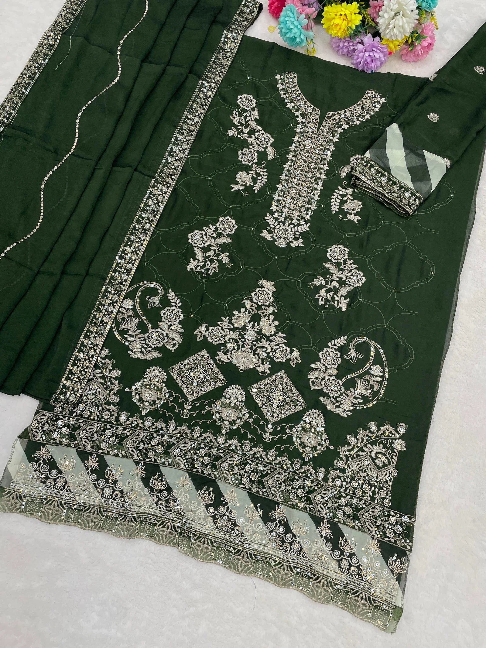 Mah E Rooh 4238 A To D Rangoli Crush Embroidered Salwar Kameez