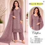 Mah E Rooh 4245 A To D Chiffon Embroidered Salwar Kameez