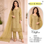 Mah E Rooh 4245 A To D Chiffon Embroidered Salwar Kameez