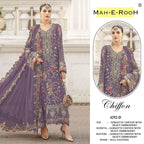 Mah E Rooh 4252 Chiffon Embroidered Salwar Kameez