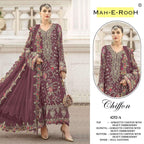 Mah E Rooh 4252 Chiffon Embroidered Salwar Kameez