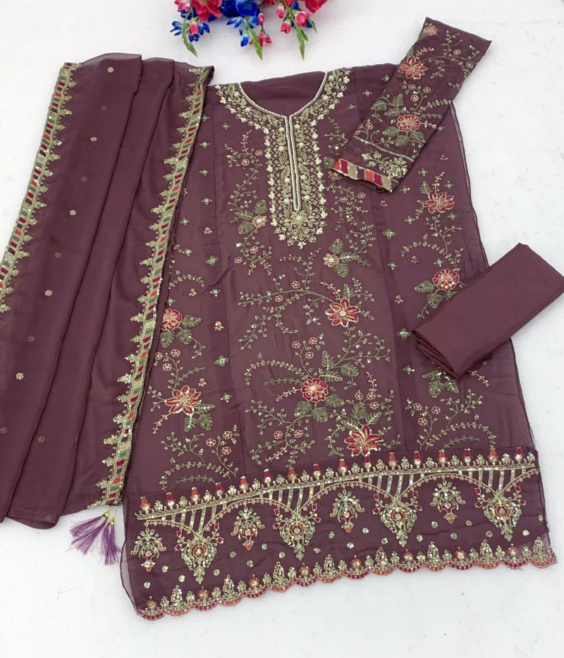 Mah E Rooh 4252 Chiffon Embroidered Salwar Kameez