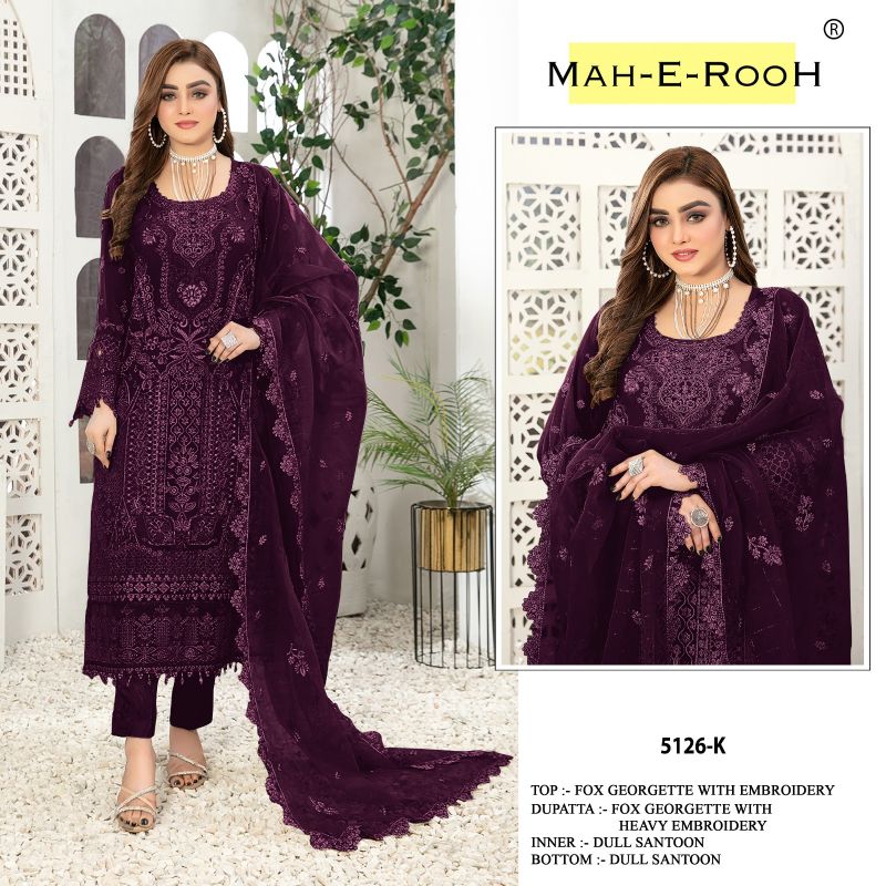 Mah E Rooh 5126 Georgette Thread Work Salwar Kameez