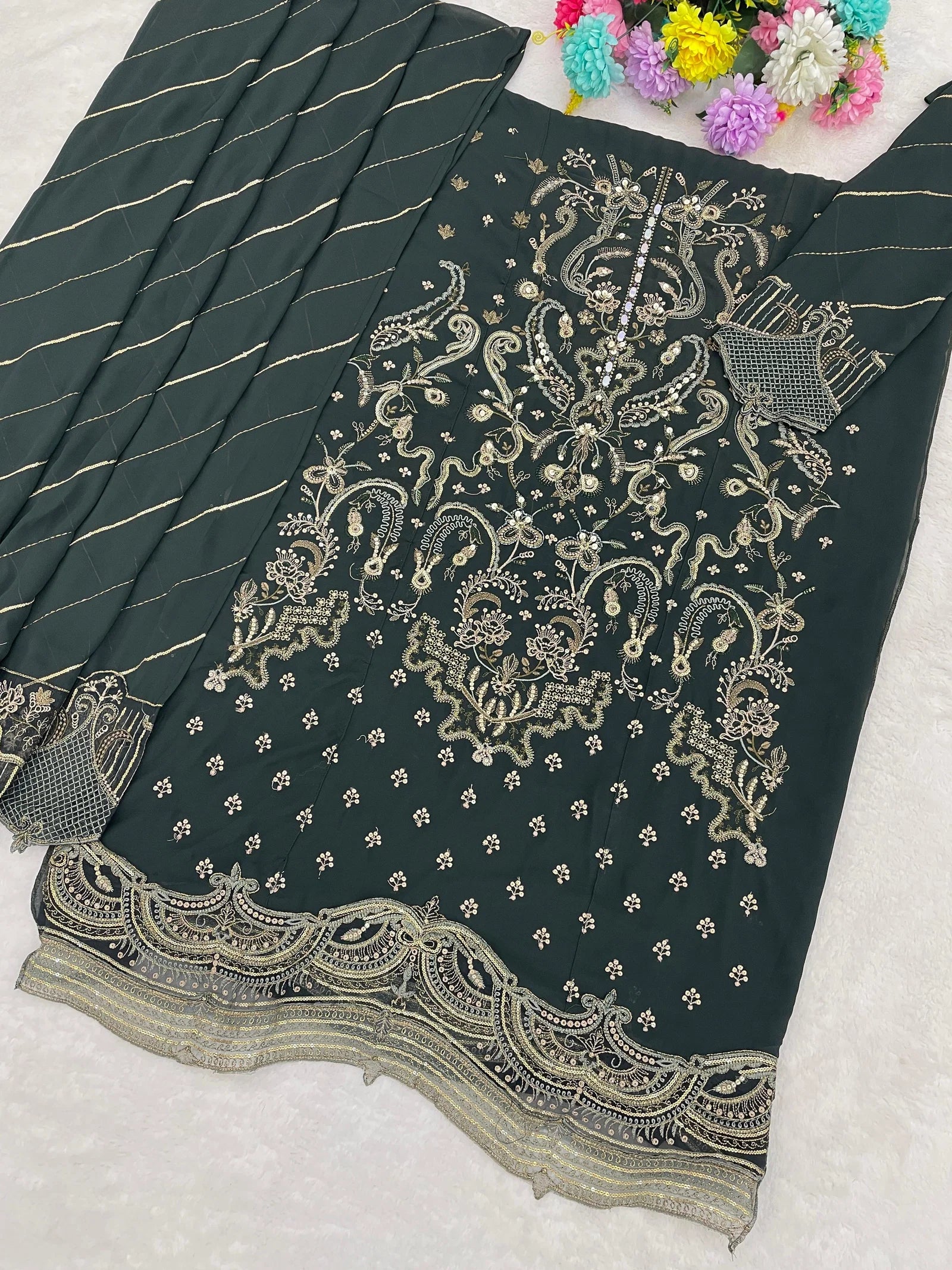 Mah E Rooh 5221 A To E Faux Georgette Embroidered Salwar Kameez