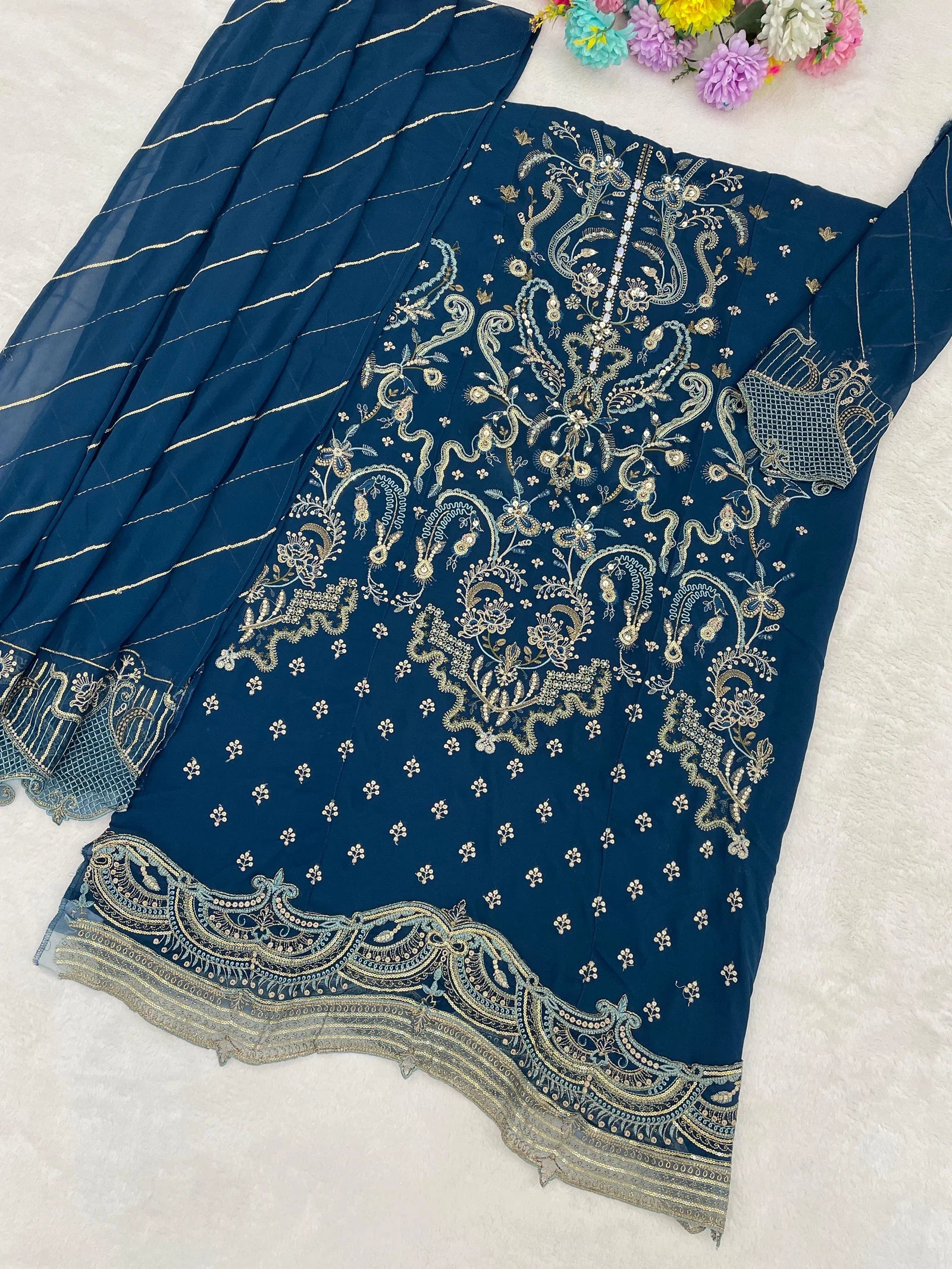 Mah E Rooh 5221 A To E Faux Georgette Embroidered Salwar Kameez
