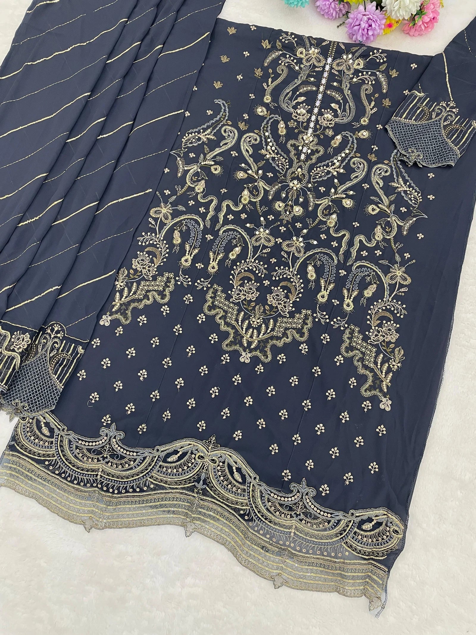 Mah E Rooh 5221 A To E Faux Georgette Embroidered Salwar Kameez