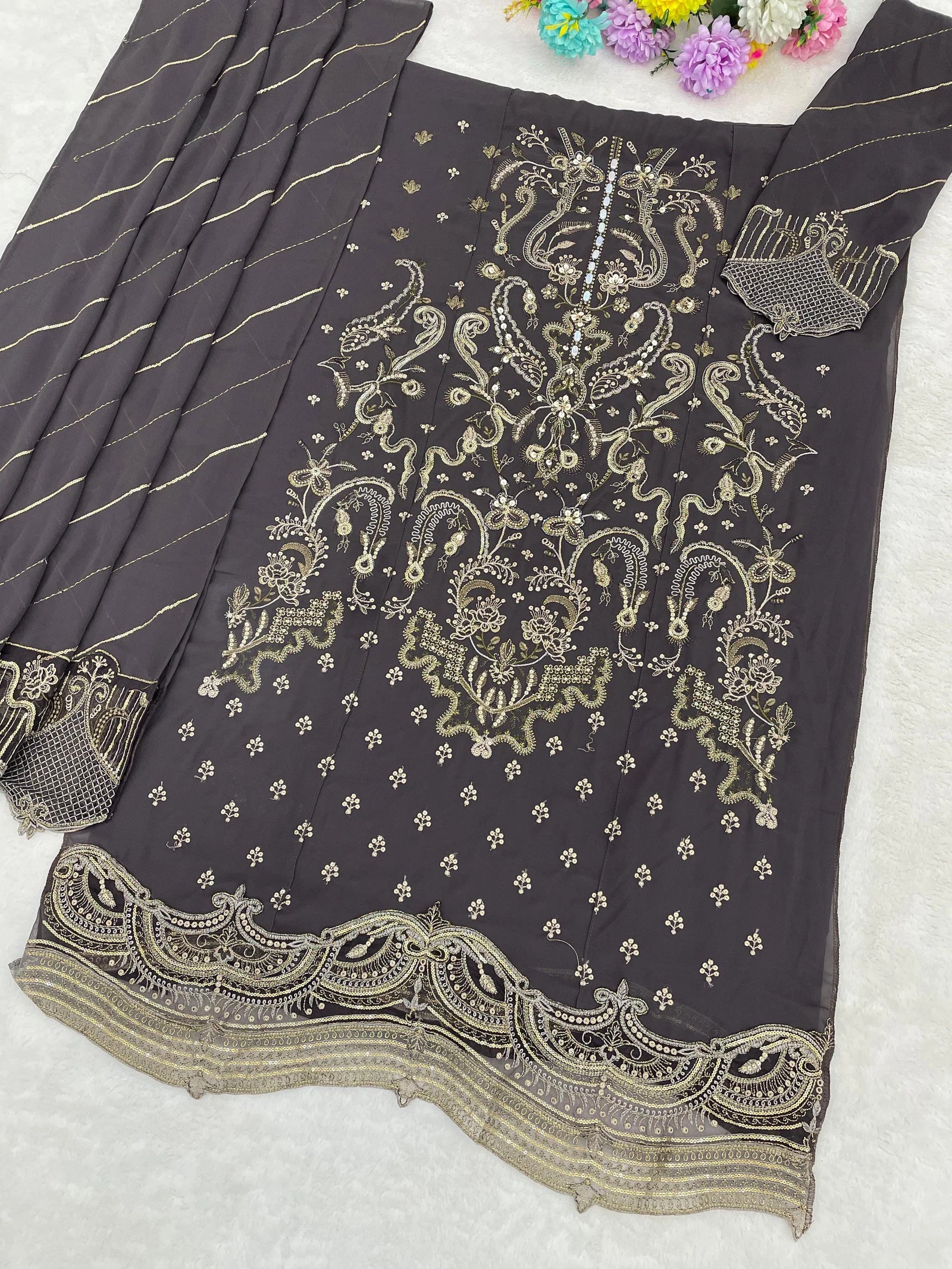 Mah E Rooh 5221 A To E Faux Georgette Embroidered Salwar Kameez