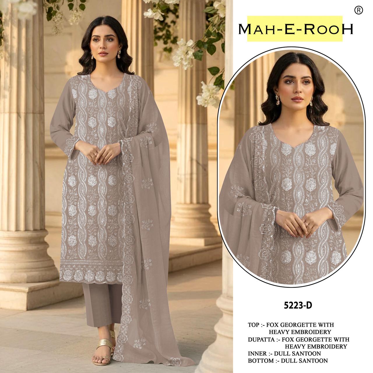 Mah E Rooh 5223 A To D Faux Georgette Embroidered Salwar Kameez Mah E Rooh 5223 A To D Faux Georgette Embroidered Salwar Kameez Mah E Rooh 5223 A To D Faux Georgette Embroidered Salwar Kameez Mah E Rooh 5223 A To D Faux Georgette Embroidered Salwar Kameez