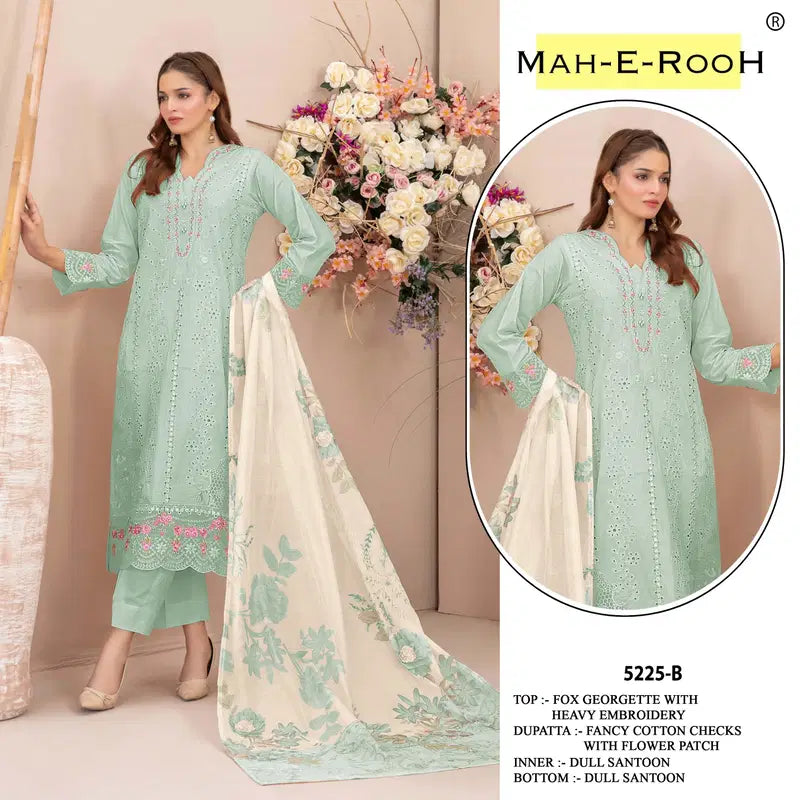 Mah E Rooh 5225 Faux Georgette Embroidered Salwar Kameez