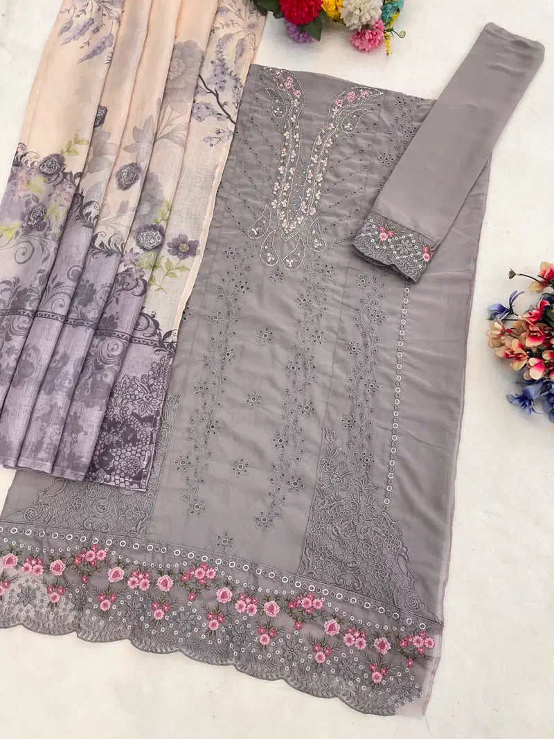 Mah E Rooh 5225 Faux Georgette Embroidered Salwar Kameez
