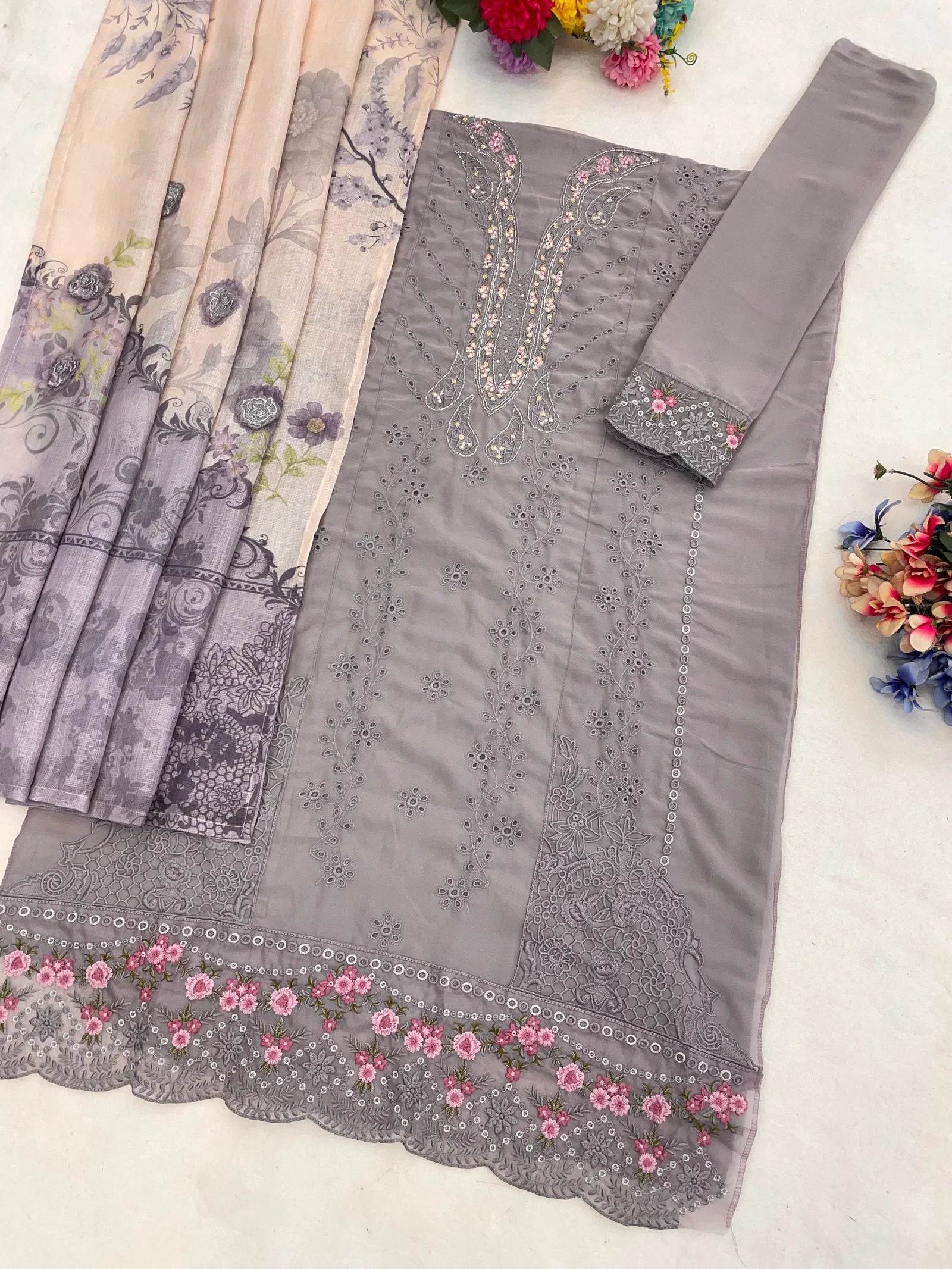 Mah E Rooh 5225 Faux Georgette Embroidered Salwar Kameez