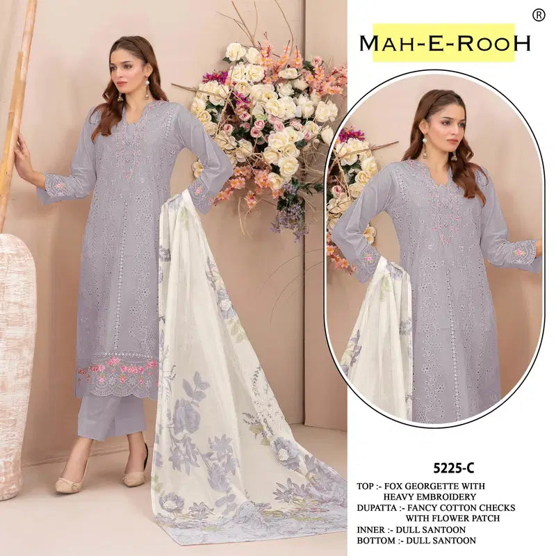 Mah E Rooh 5225 Faux Georgette Embroidered Salwar Kameez