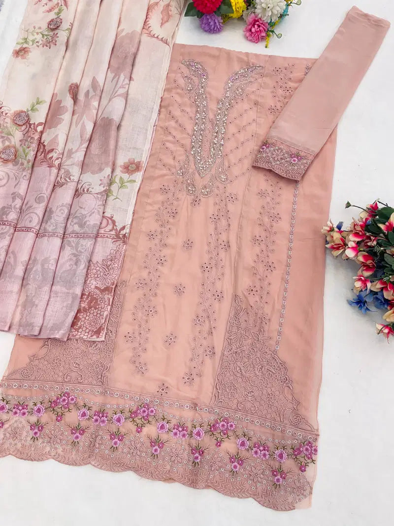 Mah E Rooh 5225 Faux Georgette Embroidered Salwar Kameez