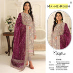 Mah E Rooh 5244 A To D Chiffon Embroidered Salwar Kameez Collection