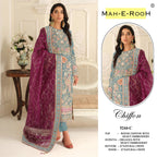 Mah E Rooh 5244 A To D Chiffon Embroidered Salwar Kameez Collection