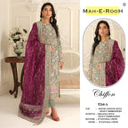 Mah E Rooh 5244 A To D Chiffon Embroidered Salwar Kameez Collection