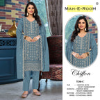 Mah E Rooh 5246 A To D Chiffon With Heavy Embroidered Salwar Kameez