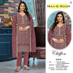 Mah E Rooh 5246 A To D Chiffon With Heavy Embroidered Salwar Kameez
