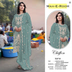 Mah E Rooh 5247 A To D Chiffon Embroidered Salwar Kameez