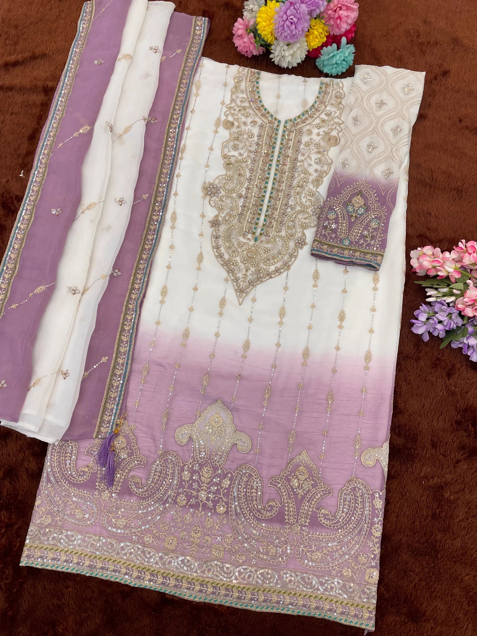 Mah E Rooh 5248 A To D Crunchy Padding Embroidered Salwar Kameez