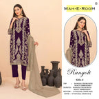 Mah E Rooh 5251 A To D Rangoli Crush Embroidered Salwar Kameez