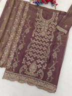 Mah E Rooh 5258 A To D Nc Moss Embroidered Salwar Kameez