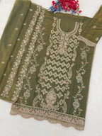 Mah E Rooh 5258 A To D Nc Moss Embroidered Salwar Kameez