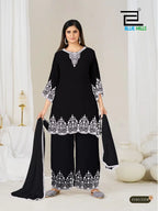 Mahnoor BW Georgette Thread Worked Kurti With Bottom Dupatta ₹ 2100