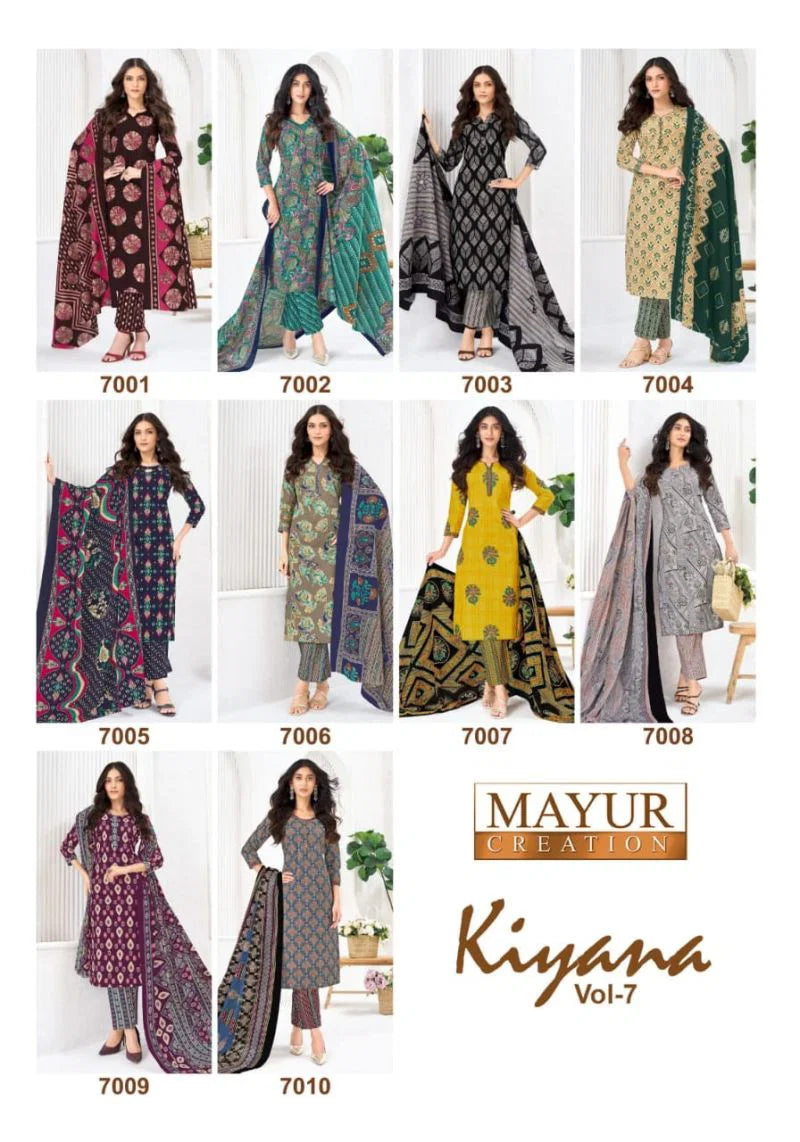 Mayur Kiyana Vol 7 Cotton Printed Dress Material Collection