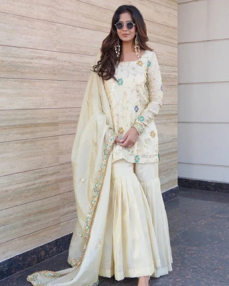 Md Mahi 9 Pure Chinon Handworked Designer Salwar Suit