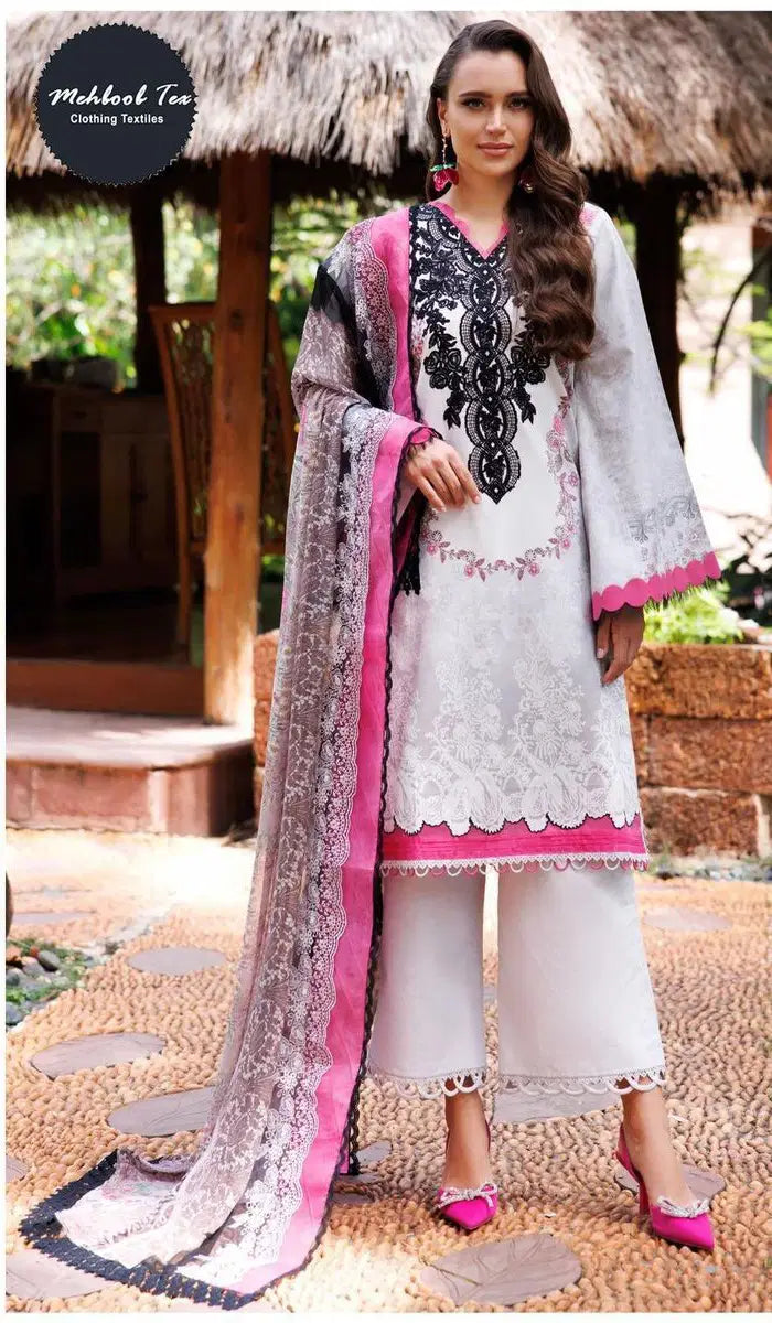 Mehboob Tex 1521 Chiffon Dupatta Cotton Print Pakistani Salwar Kameez
