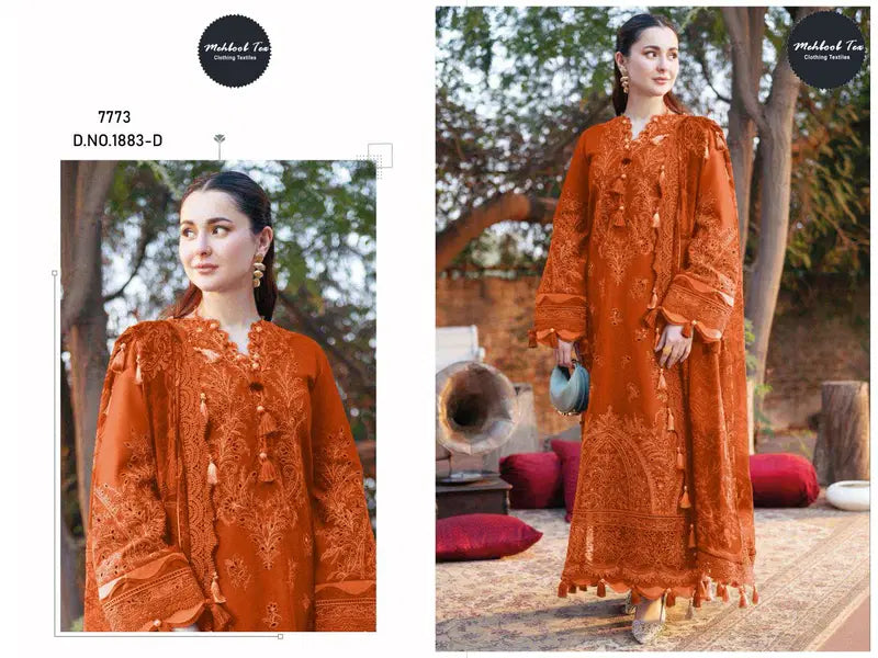 Mehboob Tex 1883 A To D Cambric Cotton With Embroidery Pakistani Salwar Kameez