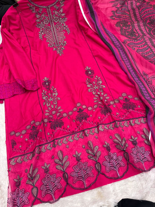 Mehboob Tex 1919 B To D Cotton Dupatta Rayon Embroidered pakistani Salwar Kameez