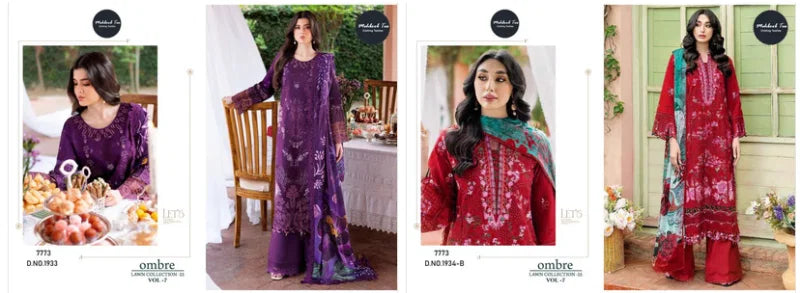 Mehboob Tex 1933 And 1934 Cotton Embroidered Salwar Kameez Collection