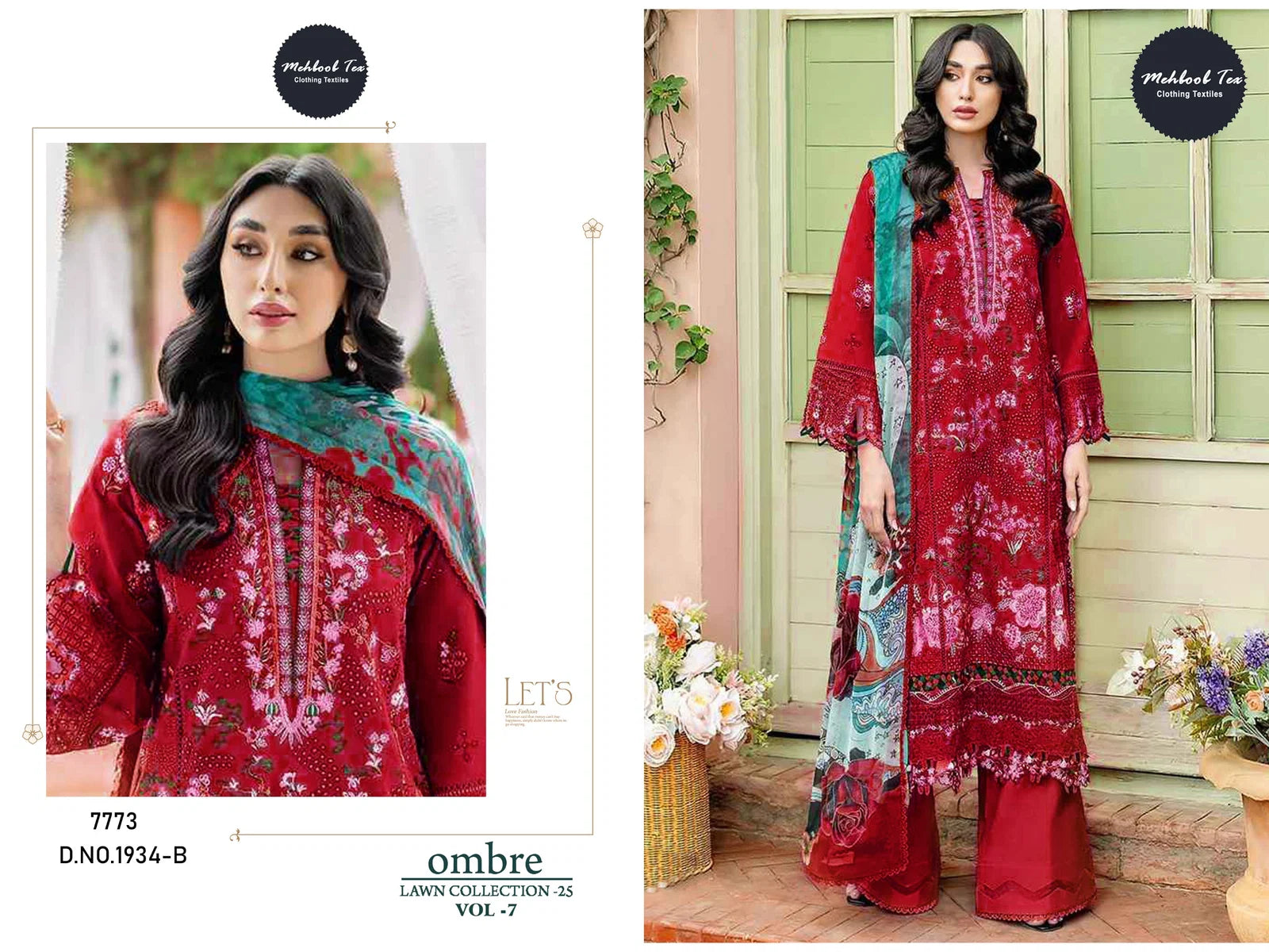 Mehboob Tex 1934 B Cotton Embroidered Salwar Kameez Collection