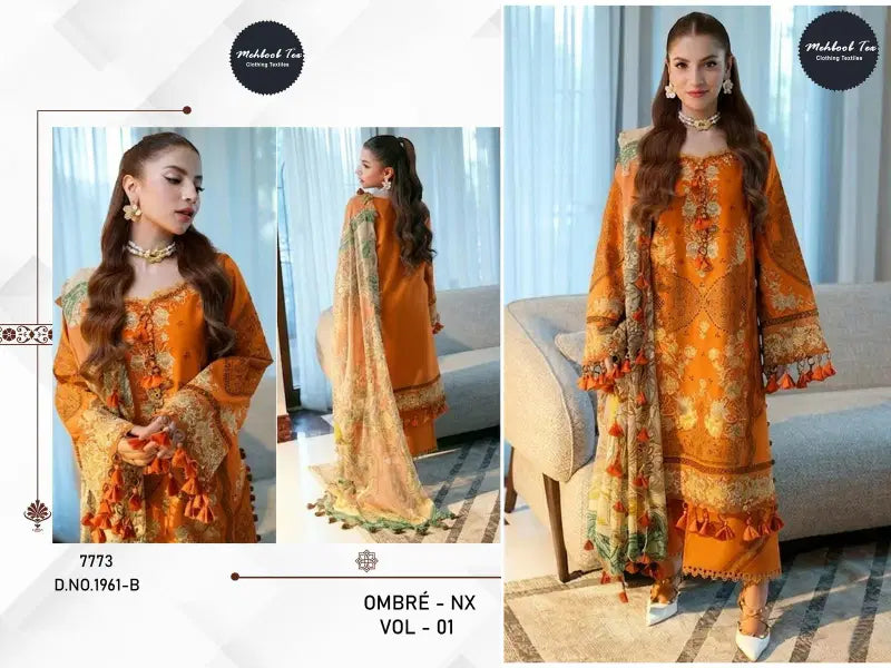 Mehboob Tex 1961 Cotton Embroidered Salwar Kameez