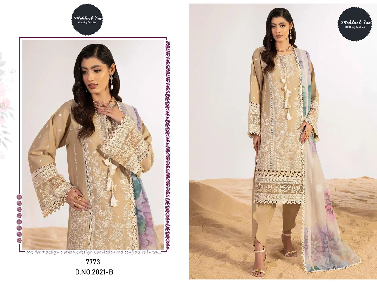 Mehboob Tex 2020 And 2021 Cotton Embroidered Salwar Kameez